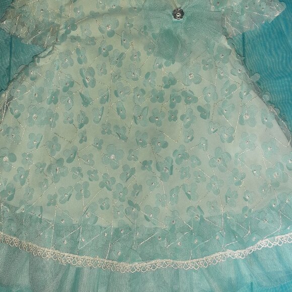 FORMAL DRESS COLD SHOULDER FLORAL TULLE SUMMER SPRING EASTER-GIRLS SIZE 12M - Picture 2 of 5